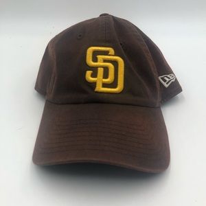 SD Padres Dad Hat Adjustable Hat Brown/Gold New Era